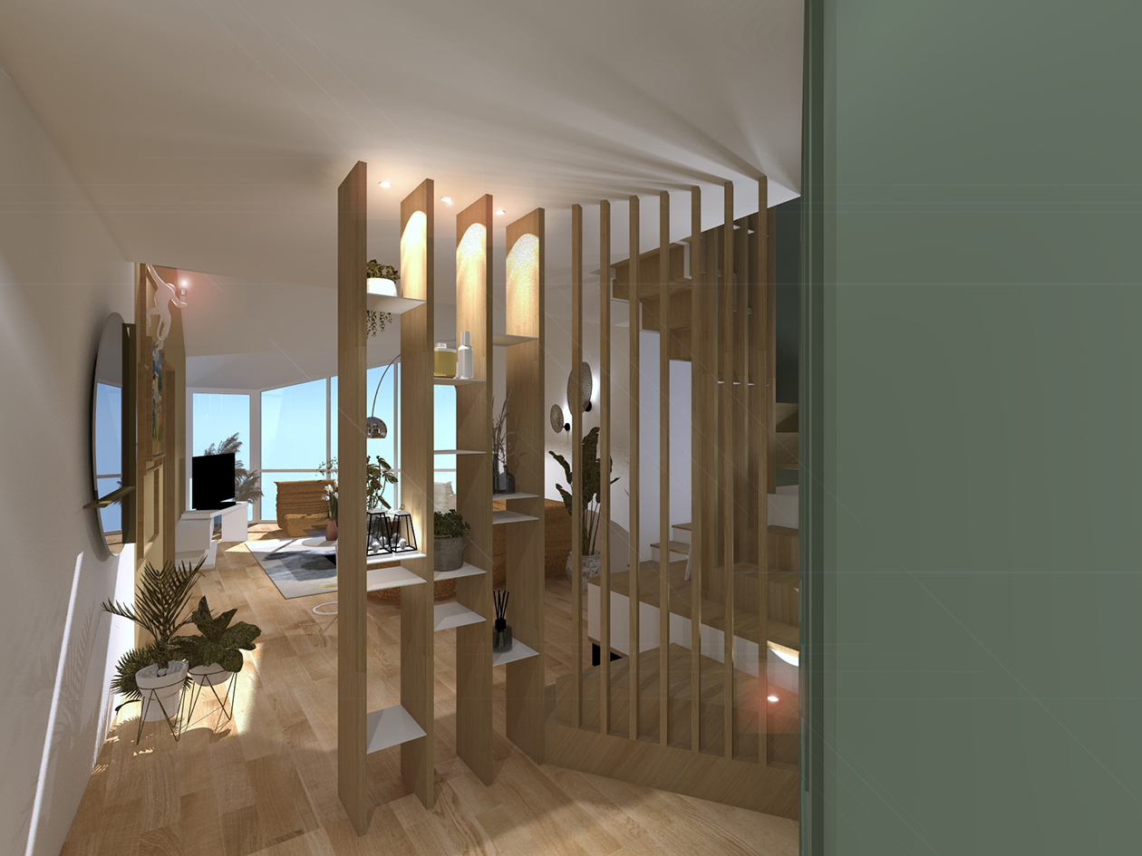 Restructuration d’une pièce de vie et création d’un escalier / PRM