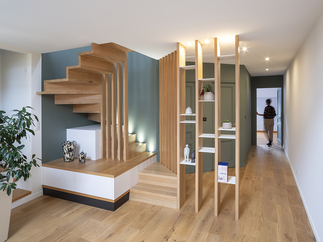 Restructuration d’une pièce de vie et création d’un escalier / PRM