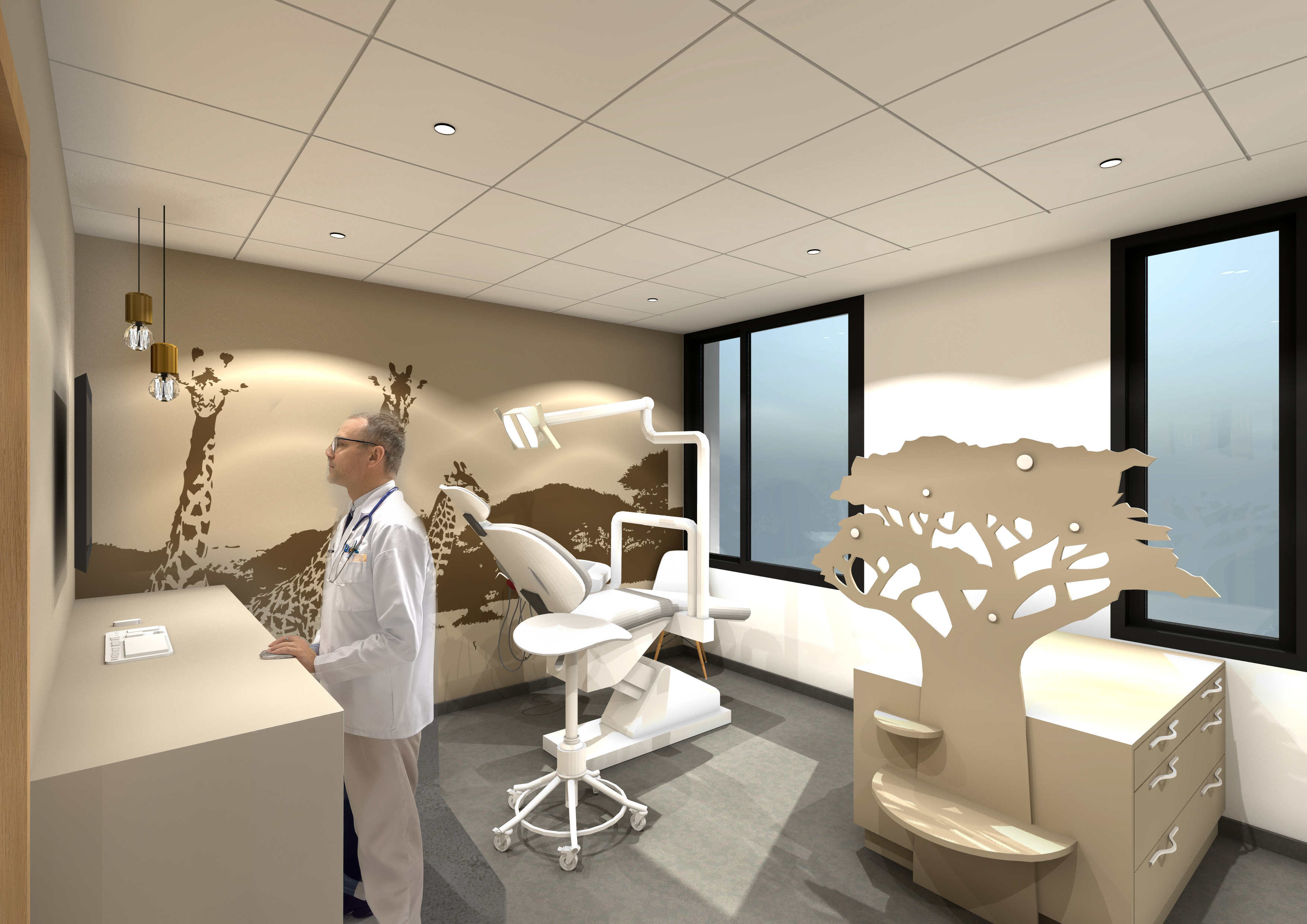 Aménagement d'un cabinet d'orthodontie / LK