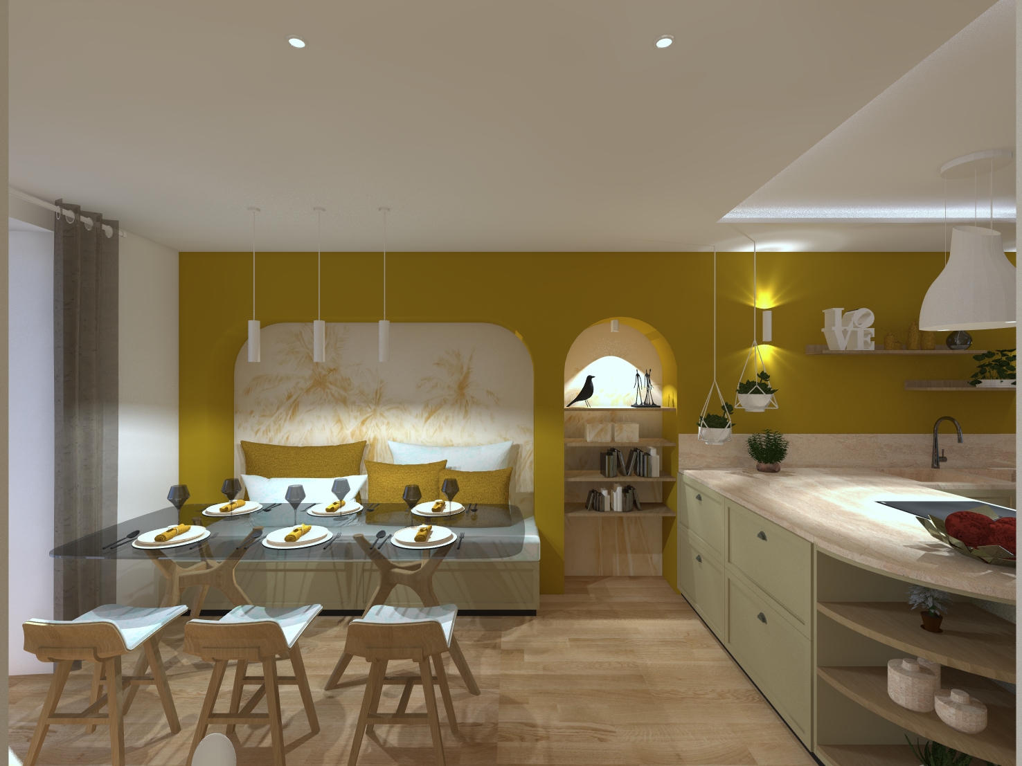 Aménagement d'une cuisine dinatoie / CM