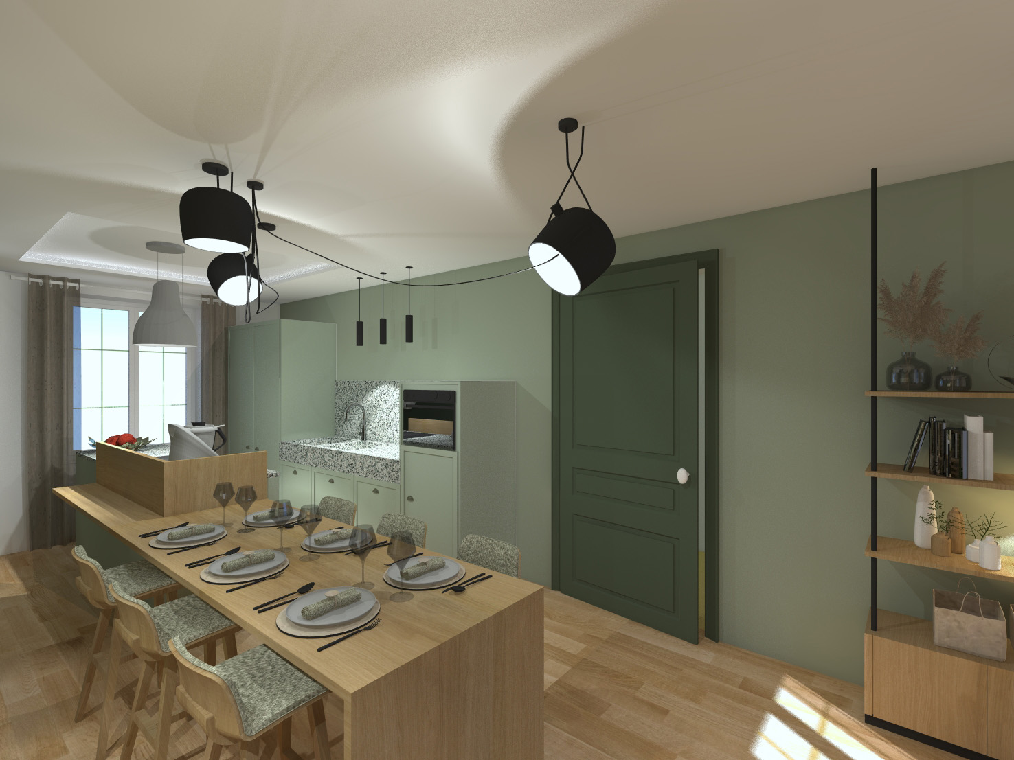 Aménagement d'une cuisine dinatoie / CM