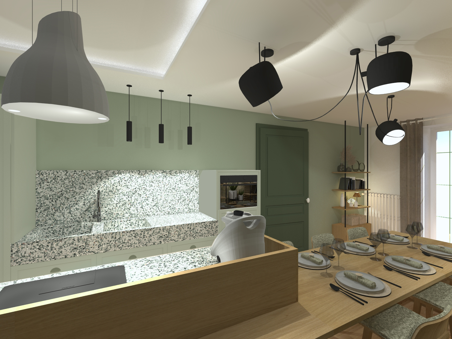 Aménagement d'une cuisine dinatoie / CM