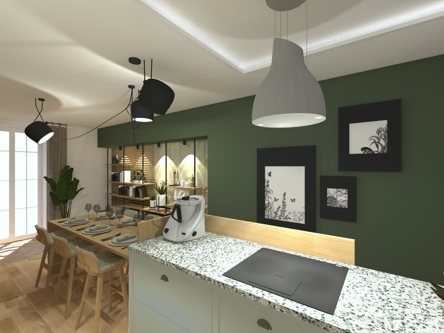 Aménagement d'une cuisine dinatoie / CM